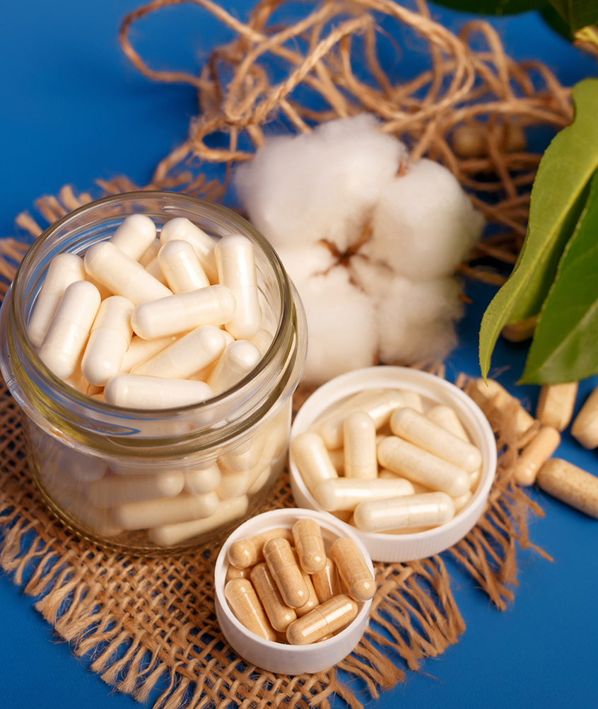 Electrolyte powder in capsules